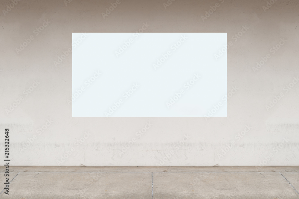 Large blank billboard on a street wall, banners with room to add your own text Large blank billboard on a street wall, banners with room to add your own text