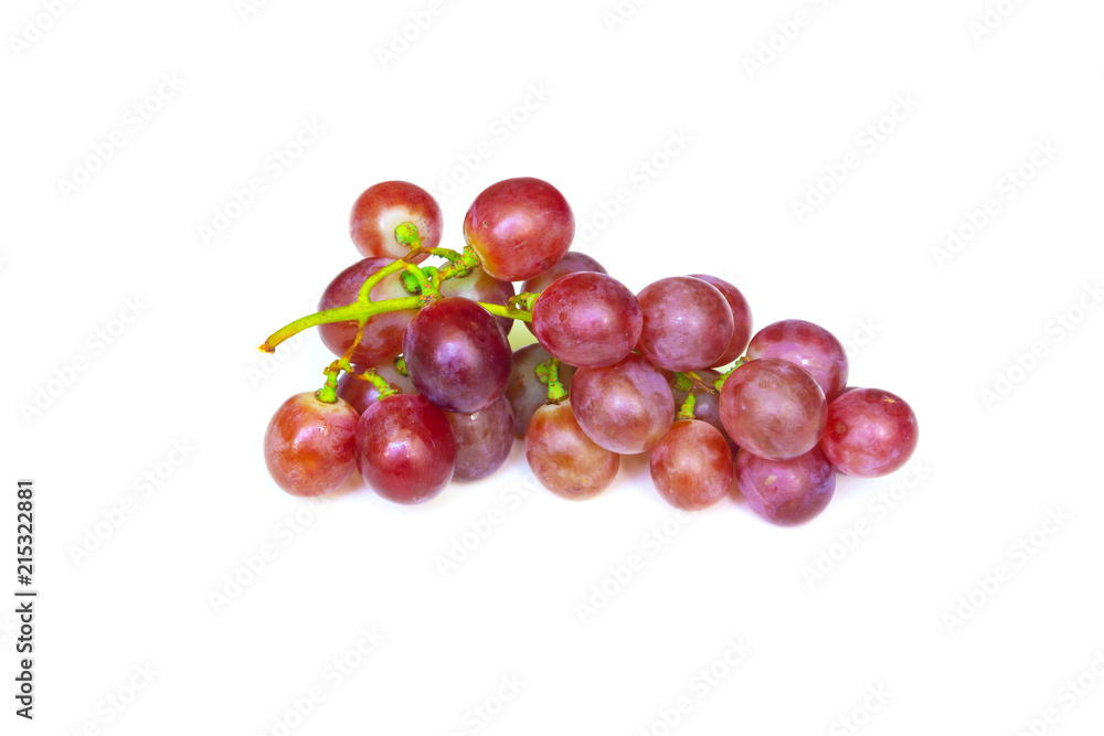 Isolated Studio Shot. Grape With Clipping Path On White -By Pen Tool