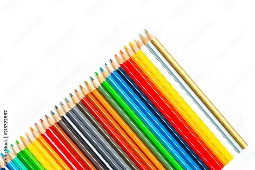 Isolated studio shot. pencil color with clipping path by pen tool Isolated studio shot. pencil color with clipping path by pen tool