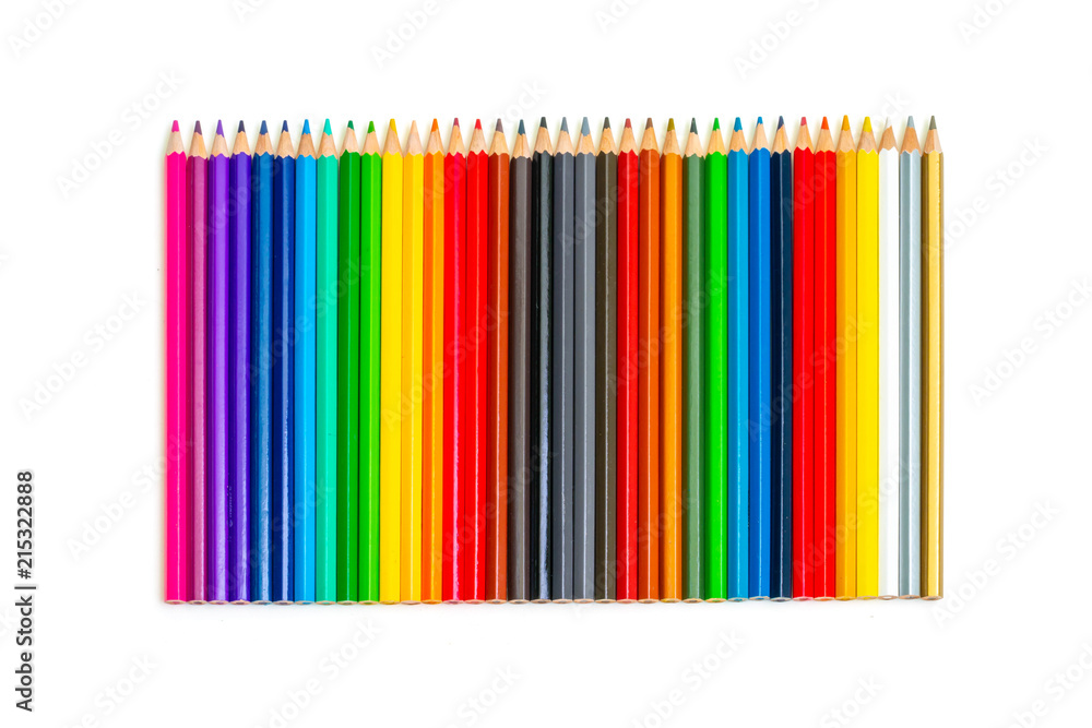 Isolated studio shot. pencil color with clipping path by pen tool Isolated studio shot. pencil color with clipping path by pen tool