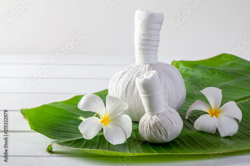фотографія Soft and select focus Spa massage compress balls, herbal ball and treatments spa ; Spa Thailand