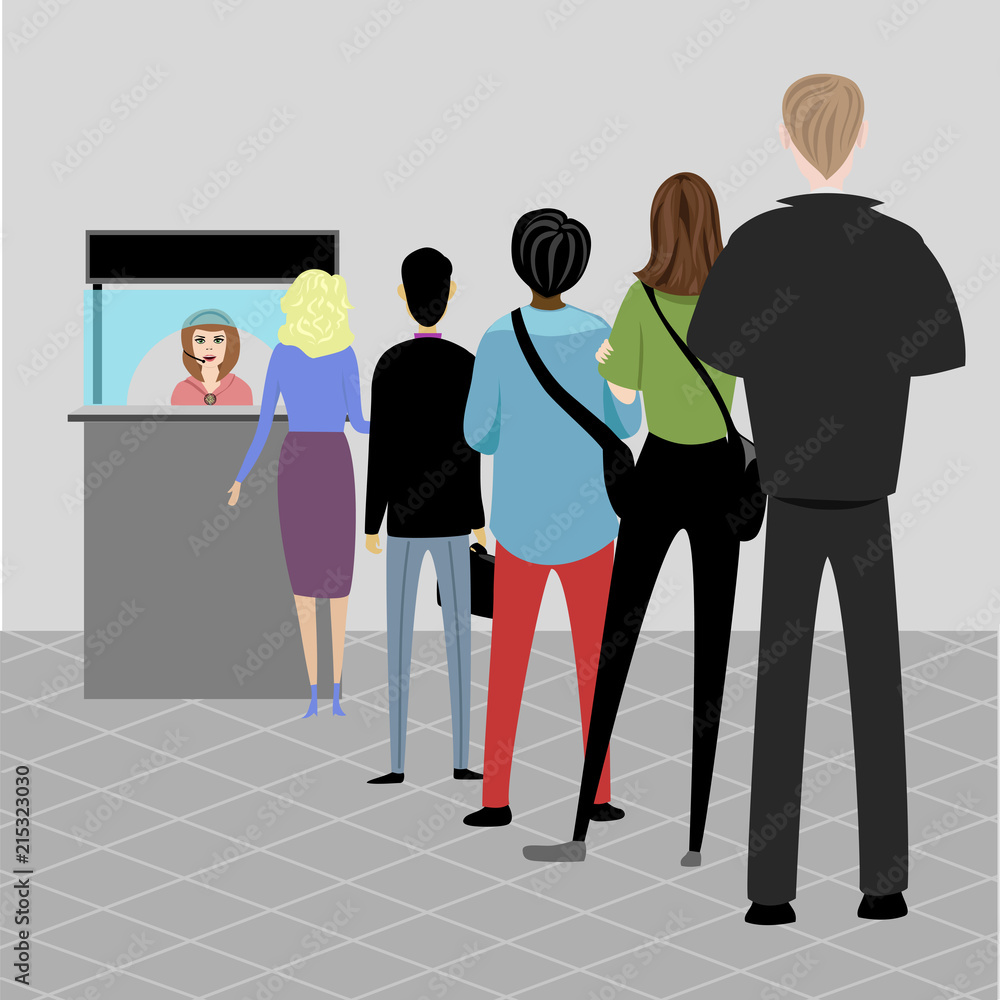 Fototapeta premium queue to the consultant