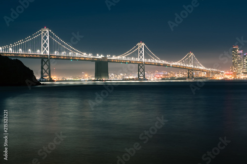Bay bridge at night, San Francisco