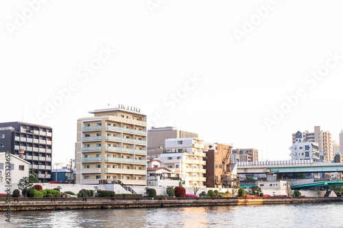 Views of cityscape at sumida river viewpoint ,Japan © joejoestock