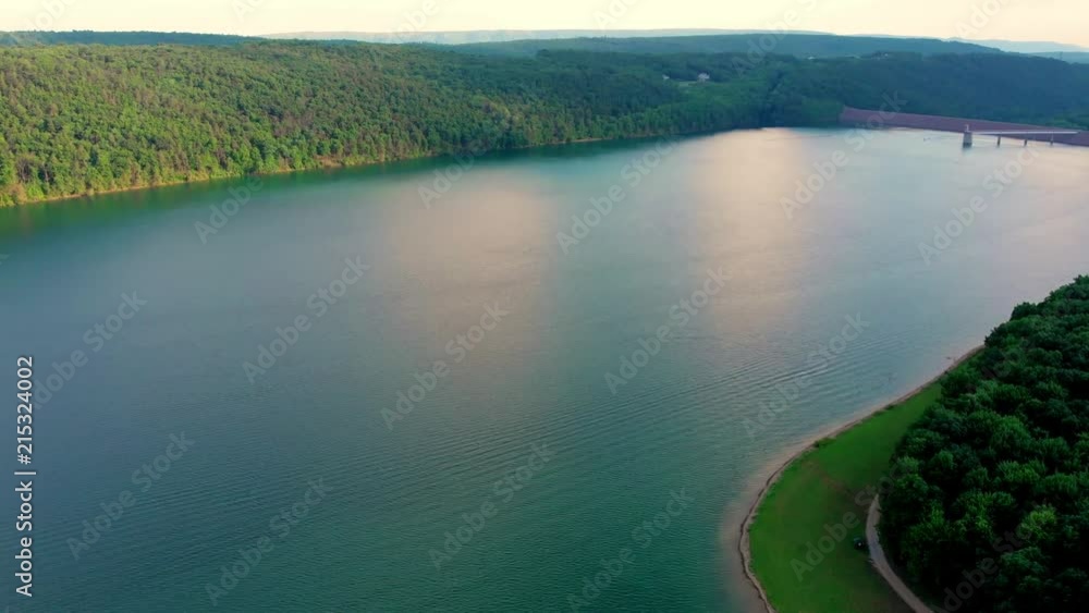 Beautiful view of the lake from the sky Beautiful view of the lake from the sky