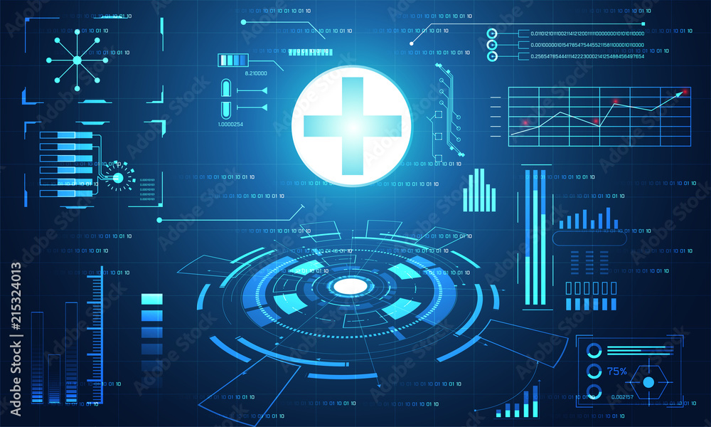 Abstract health medical science Healthcare plus digital technology concept modern medical technology,Treatment,medicine on hi tech future blue background. for template, web design or presentation. Abstract health medical science Healthcare plus digital technology concept modern medical technology,Treatment,medicine on hi tech future blue background. for template, web design or presentation.