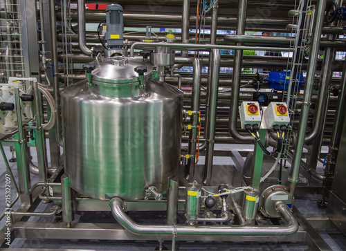 Tubular Aseptic UHT Pasteurizer with Vacuum Deaerator. Food industry