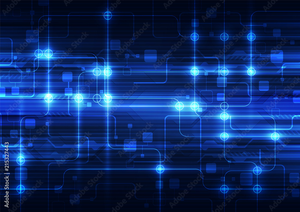 Vector Abstract futuristic circuit board, Illustration high digital technology blue color Vector Abstract futuristic circuit board, Illustration high digital technology blue color