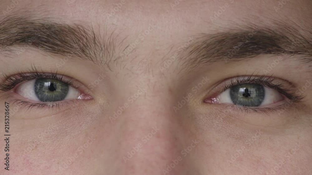 close up of man blue eyes looking at camera thinking pensive reflection on iris close up of man blue eyes looking at camera thinking pensive reflection on iris