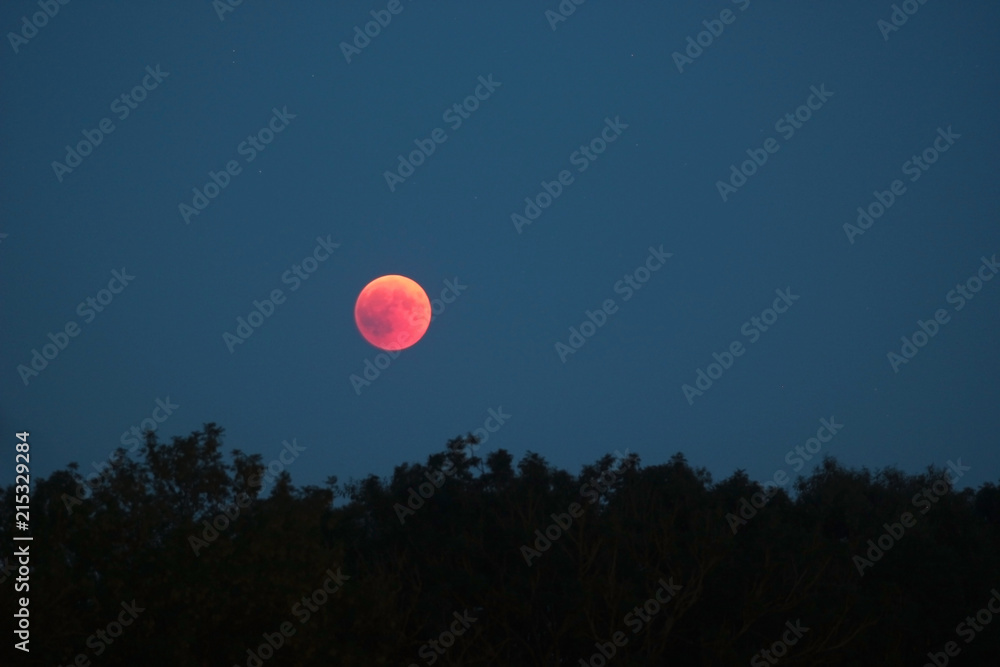 total lunar eclipse in July 2018, blood moon