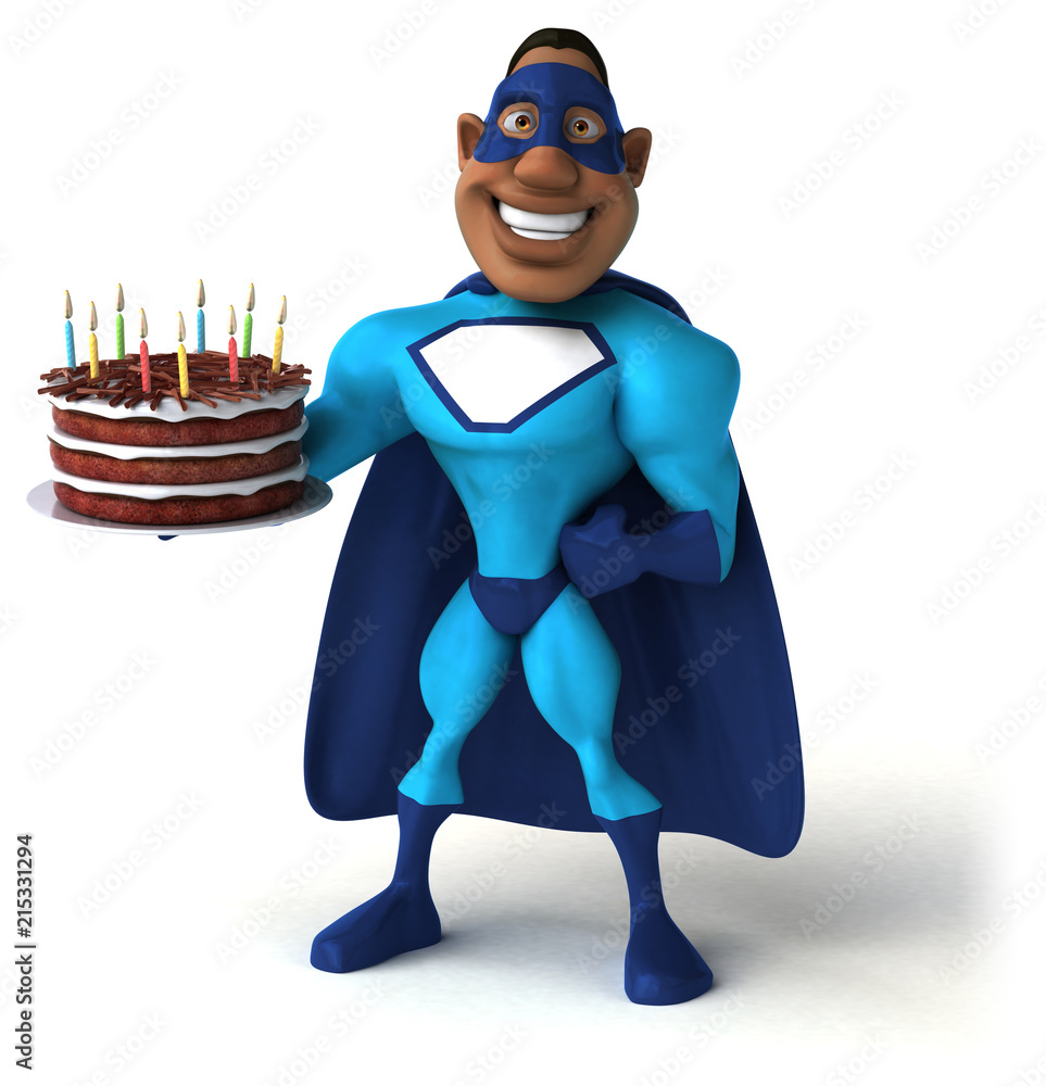 Fun superhero - 3D Illustration Fun superhero - 3D Illustration
