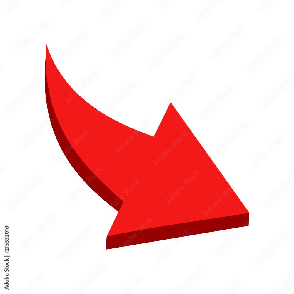 Red Arrows Lettering Red Arrow. Vector icon Stock Vector | Adobe Stock