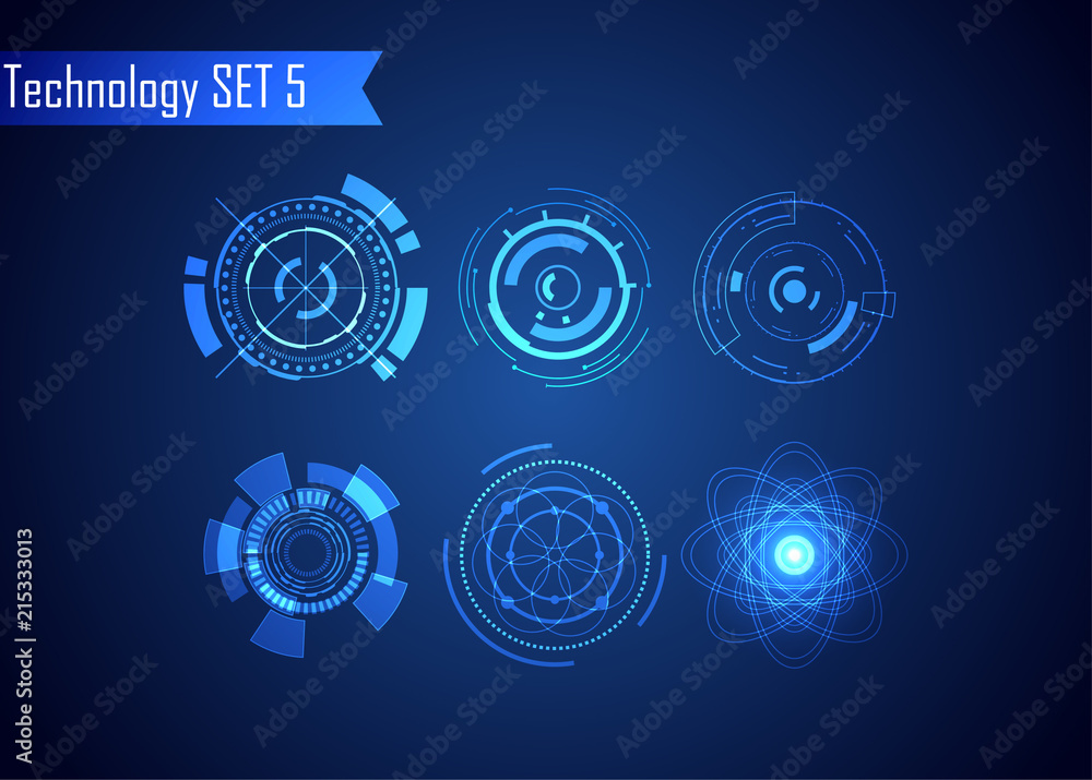 Set of Circle Abstract Digital Technology UI Futuristic HUD Virtual Interface Elements Sci- Fi Modern User For Graphic Motion, Theme Technology, Game Control, Elements of Background Hi-tech or Design Set of Circle Abstract Digital Technology UI Futuristic HUD Virtual Interface Elements Sci- Fi Modern User For Graphic Motion, Theme Technology, Game Control, Elements of Background Hi-tech or Design
