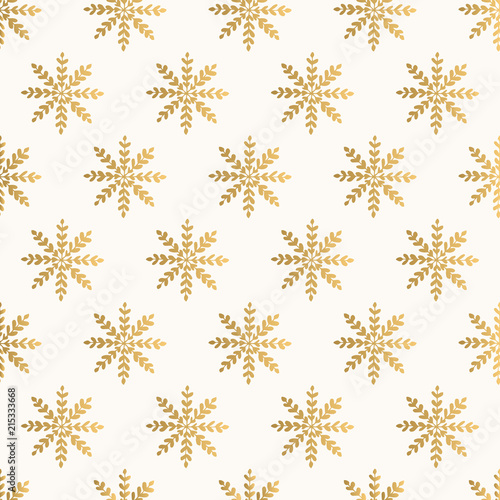 Wallpaper Mural Christmas seasonal pattern with stylized vector snowflakes. Golden vintage illustration. Torontodigital.ca
