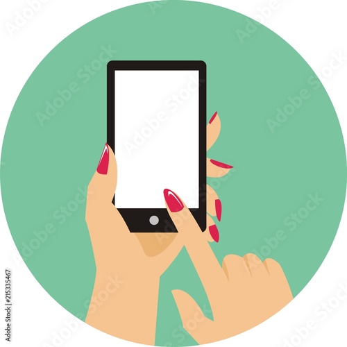 Finger Lady Pressing The Handphone Button Icon Vector Stock Vector Adobe Stock Finger Lady Pressing The Handphone Button Icon Vector Stock Vector Adobe Stock