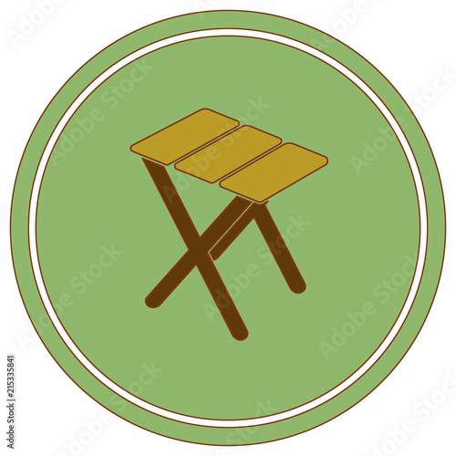 Camping stool icon
