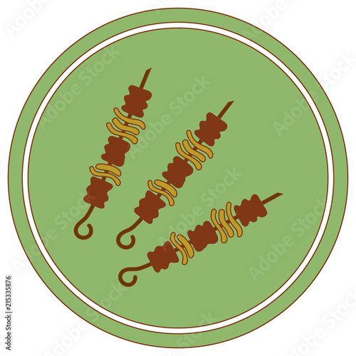 Grilled kebab icon