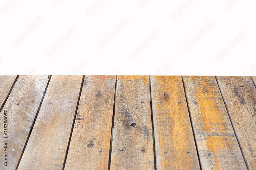 Hardwood floor terrace with white wall background. Hardwood floor terrace with white wall background.