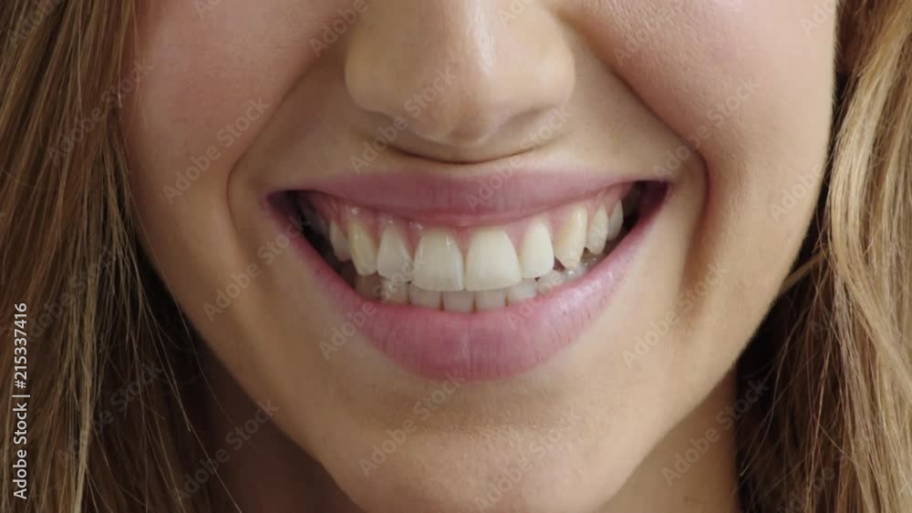 close up beautiful woman mouth smiling soft lips showing healthy white teeth red head female close up beautiful woman mouth smiling soft lips showing healthy white teeth red head female