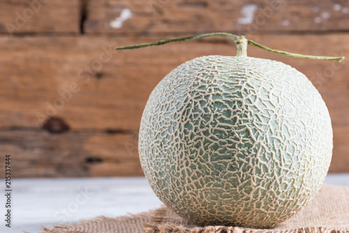 Melon on the wooden table