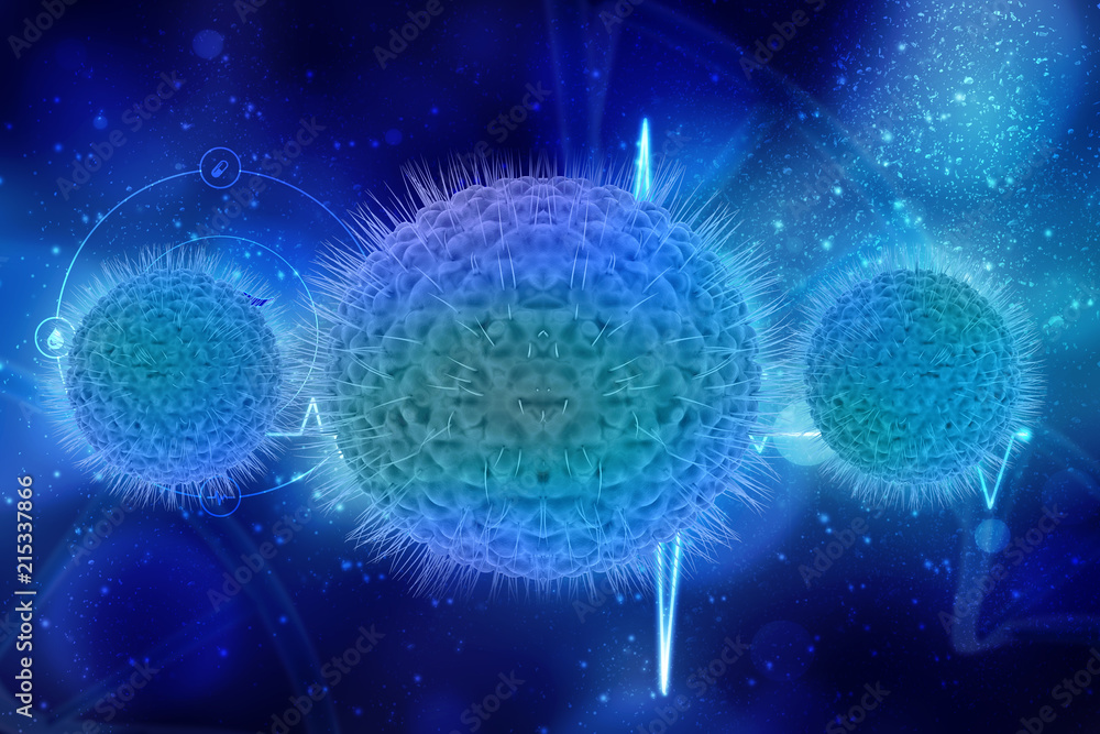 Cell. 3D rendering. Cells under microscope
Cell. 3D rendering. Cells under microscope