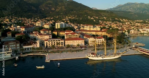 Wallpaper Mural Aerial view of the evening in Porto Montenegro in Tivat Torontodigital.ca