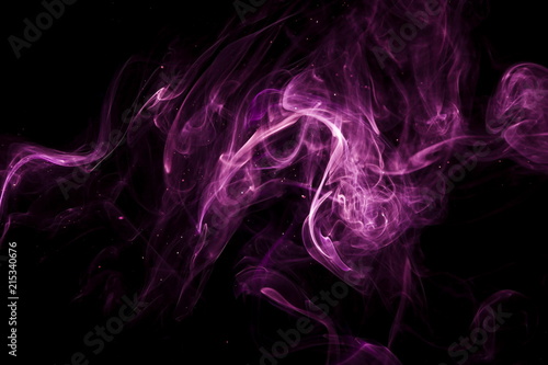 Purple smoke on black background