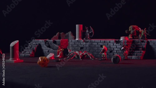 Dungeons and Dragons miniatures in castle photo
