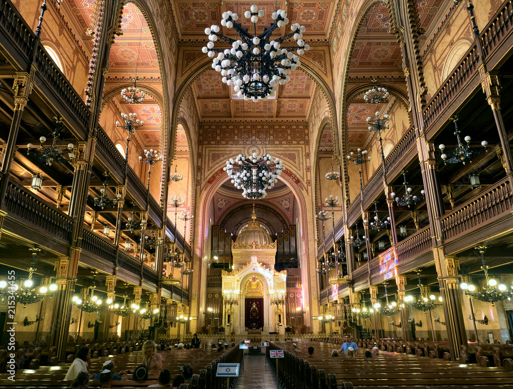 Dohány Street Synagogue interior, Budapest, Hungary
