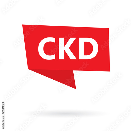 CKD (Chronic Kidney Disease) on speach bubble- vector illustration