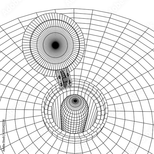 Cover rocket silo intercontinental ballistic missile. Wireframe low poly mesh vector illustration