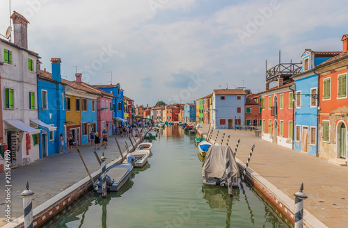 Burano, Italy - Burano is a small island and, with its colorful buildings, one of the treasures of Venice Lagoon
