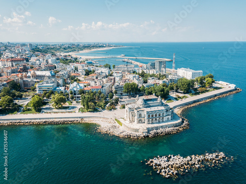 Aerial View Of Constanta City Skyline In Romania photo