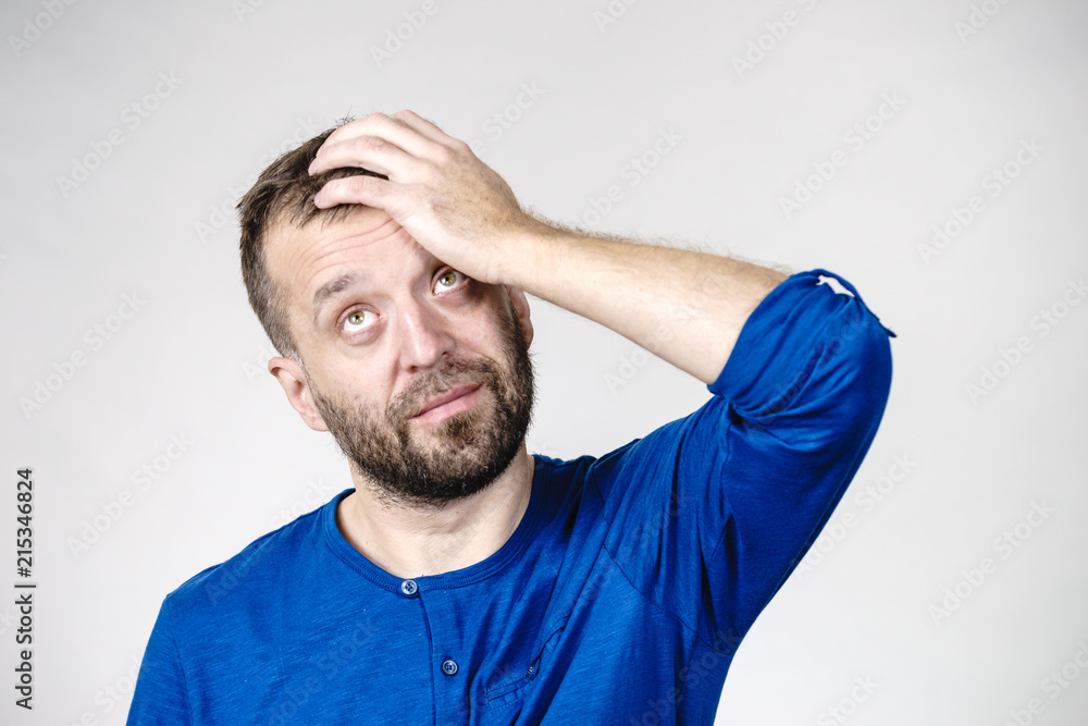 Worried man gesturing with hands Worried man gesturing with hands