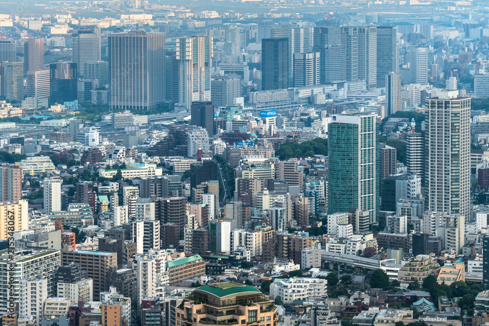 Fototapeta premium 東京都心の密集するビル群2