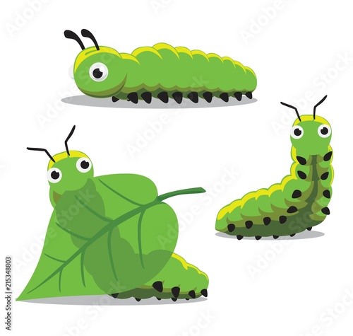 Insect Caterpillar Cartoon Vector Illustration