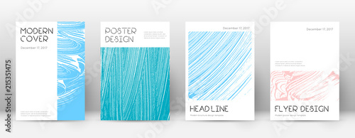 Cover page design template. Minimal brochure layout. Charming trendy abstract cover page. Pink and b