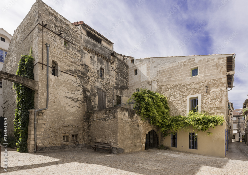 Old house in historic city center of St Remy de Provence. Buches du Rhone, Provence, France..