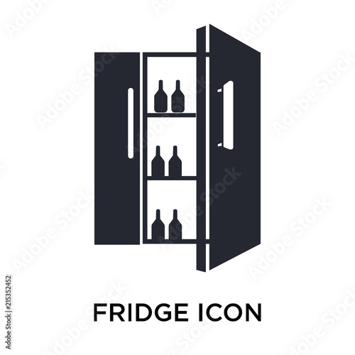 Fridge icon vector sign and symbol isolated on white background, Fridge logo concept