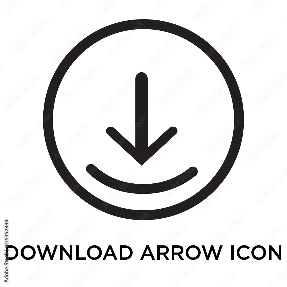 Download arrow icon vector sign and symbol isolated on white background, Download arrow logo concept Download arrow icon vector sign and symbol isolated on white background, Download arrow logo concept