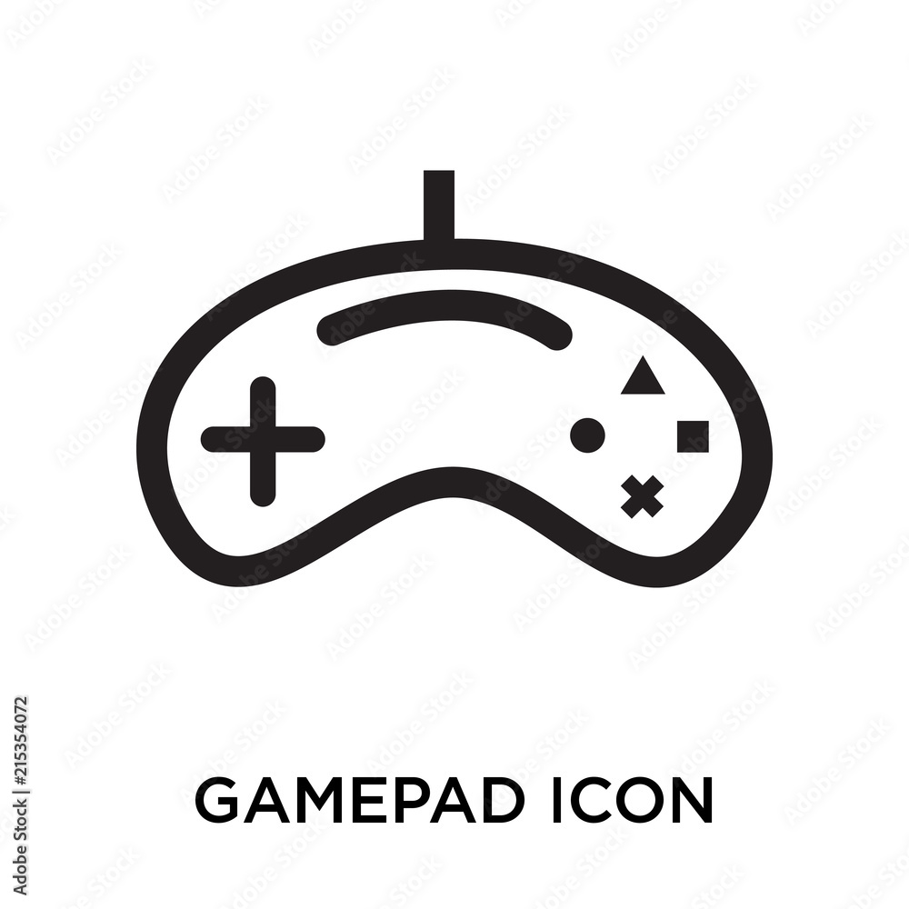 Gamepad icon vector sign and symbol isolated on white background, Gamepad logo concept Gamepad icon vector sign and symbol isolated on white background, Gamepad logo concept