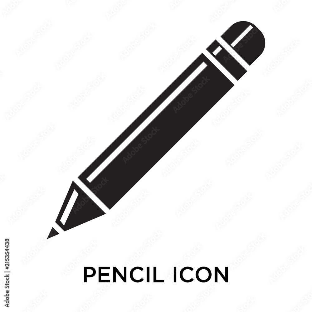 Pencil icon vector sign and symbol isolated on white background, Pencil logo concept Pencil icon vector sign and symbol isolated on white background, Pencil logo concept