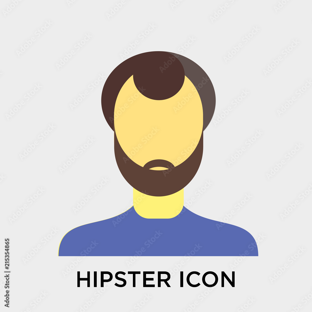 Hipster icon vector sign and symbol isolated on white background, Hipster logo concept Hipster icon vector sign and symbol isolated on white background, Hipster logo concept