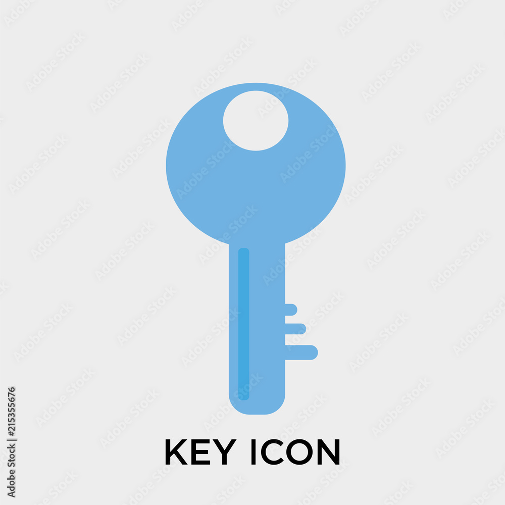 Key icon vector sign and symbol isolated on white background, Key logo concept Key icon vector sign and symbol isolated on white background, Key logo concept