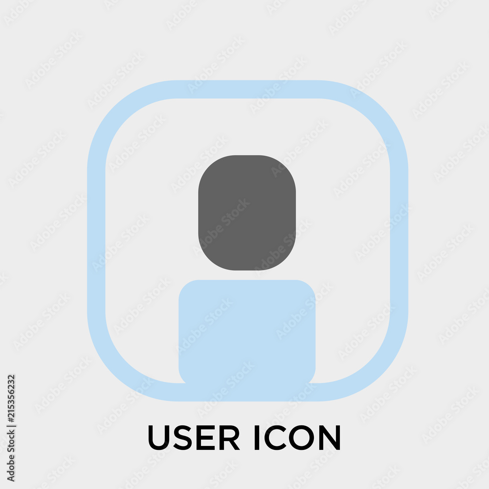User icon vector sign and symbol isolated on white background, User logo concept User icon vector sign and symbol isolated on white background, User logo concept