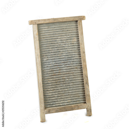 Foto vintage washboard isolated on white background