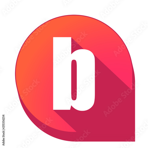 ikona z długim cieniem na tle strzałki pinezki