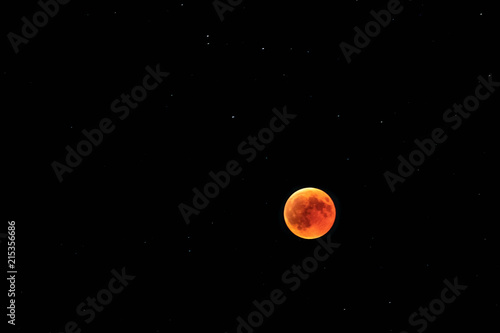 Fotografie Red moon during eclipse