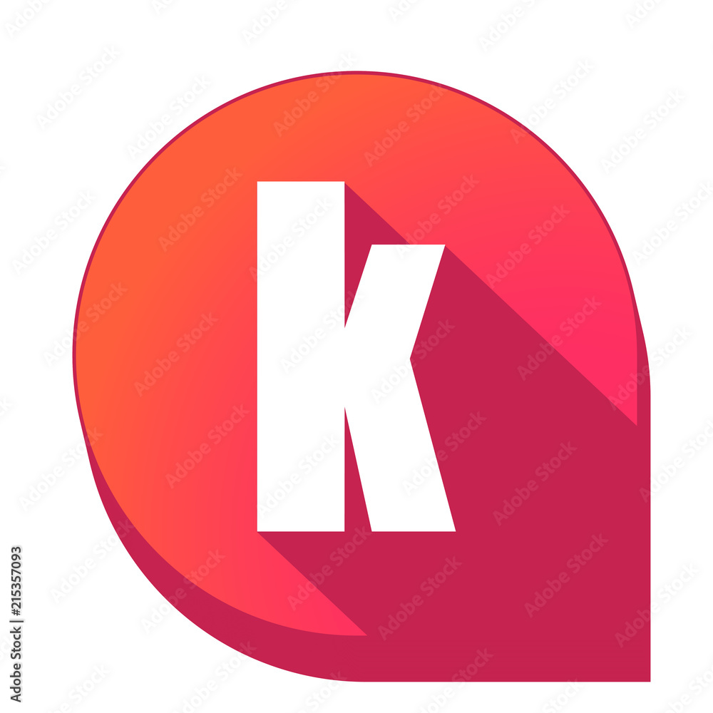 ikona z długim cieniem na tle strzałki pinezki