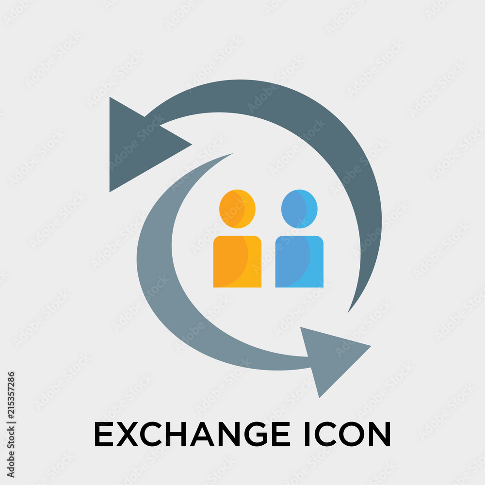 Exchange icon vector sign and symbol isolated on white background, Exchange logo concept Exchange icon vector sign and symbol isolated on white background, Exchange logo concept
